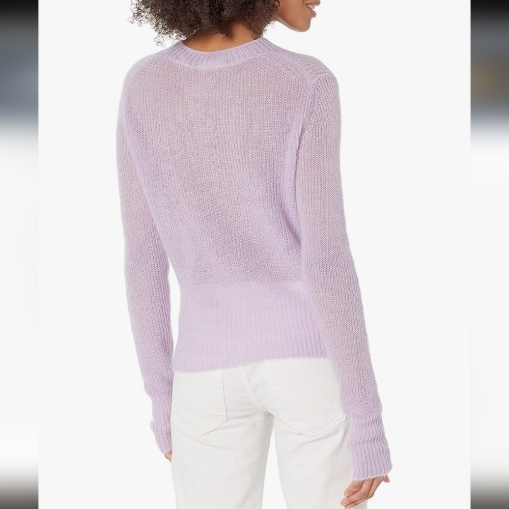 Vince Lavender Ribbed Featherweight Crew - Picture 2 of 7